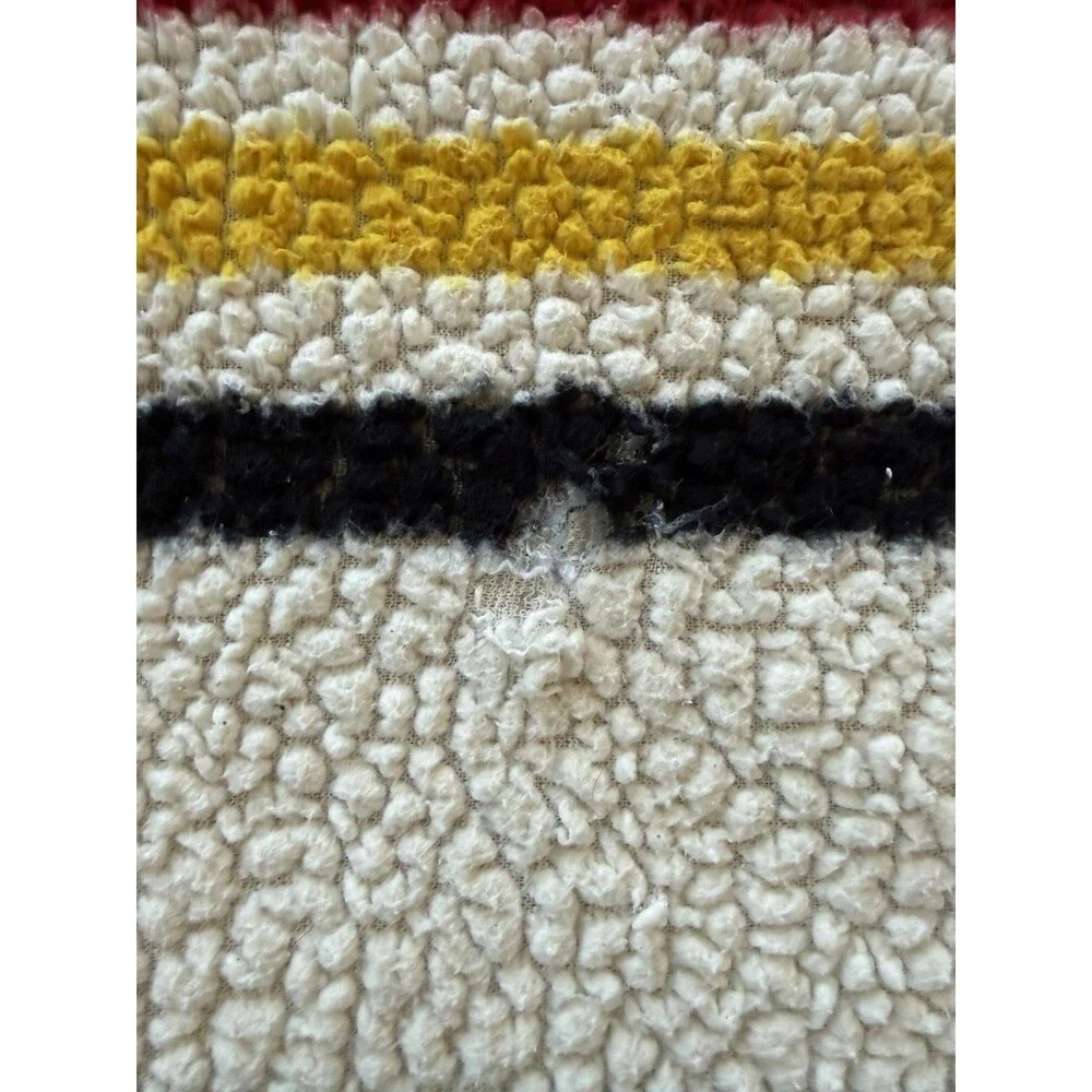 Pendleton Striped Sherpa Throw Blanket 72”x48”